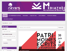 Tablet Screenshot of mediatheque.ville-nevers.fr
